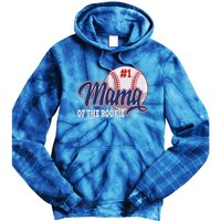 Mama Of The Rookie Baseball 1st Birthday Baseball Theme Great Gift Tie Dye Hoodie