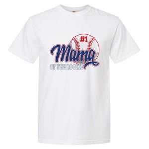 Mama Of The Rookie Baseball 1st Birthday Baseball Theme Great Gift Garment-Dyed Heavyweight T-Shirt