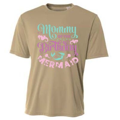 Mommy Of The Birthday Mermaid Sayings Mom Mother Mama Cooling Performance Crew T-Shirt