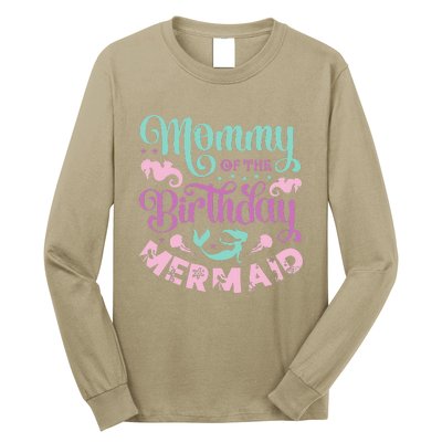 Mommy Of The Birthday Mermaid Sayings Mom Mother Mama Long Sleeve Shirt