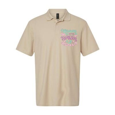 Mommy Of The Birthday Mermaid Sayings Mom Mother Mama Softstyle Adult Sport Polo