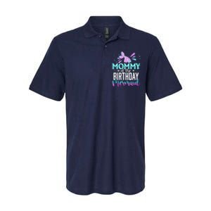 Mommy Of The Birthday Mermaid Funny Matching Family Party Softstyle Adult Sport Polo