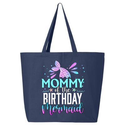 Mommy Of The Birthday Mermaid Funny Matching Family Party 25L Jumbo Tote