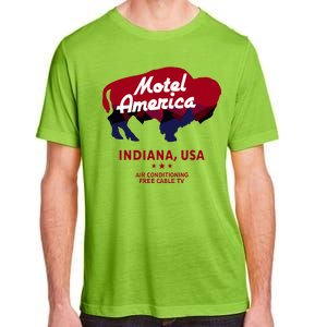 Motel America Indiana, USA Air Conditioning Free Cable TV Adult ChromaSoft Performance T-Shirt