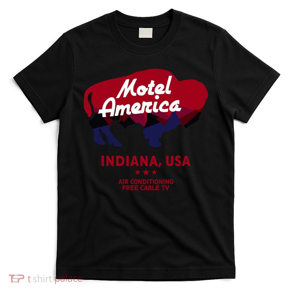 Motel America Indiana, USA Air Conditioning Free Cable TV T-Shirt