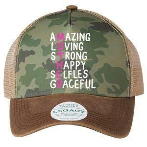 Mother Amazing Loving Strong Legacy Tie Dye Trucker Hat