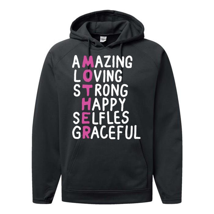 Mother Amazing Loving Strong Performance Fleece Hoodie