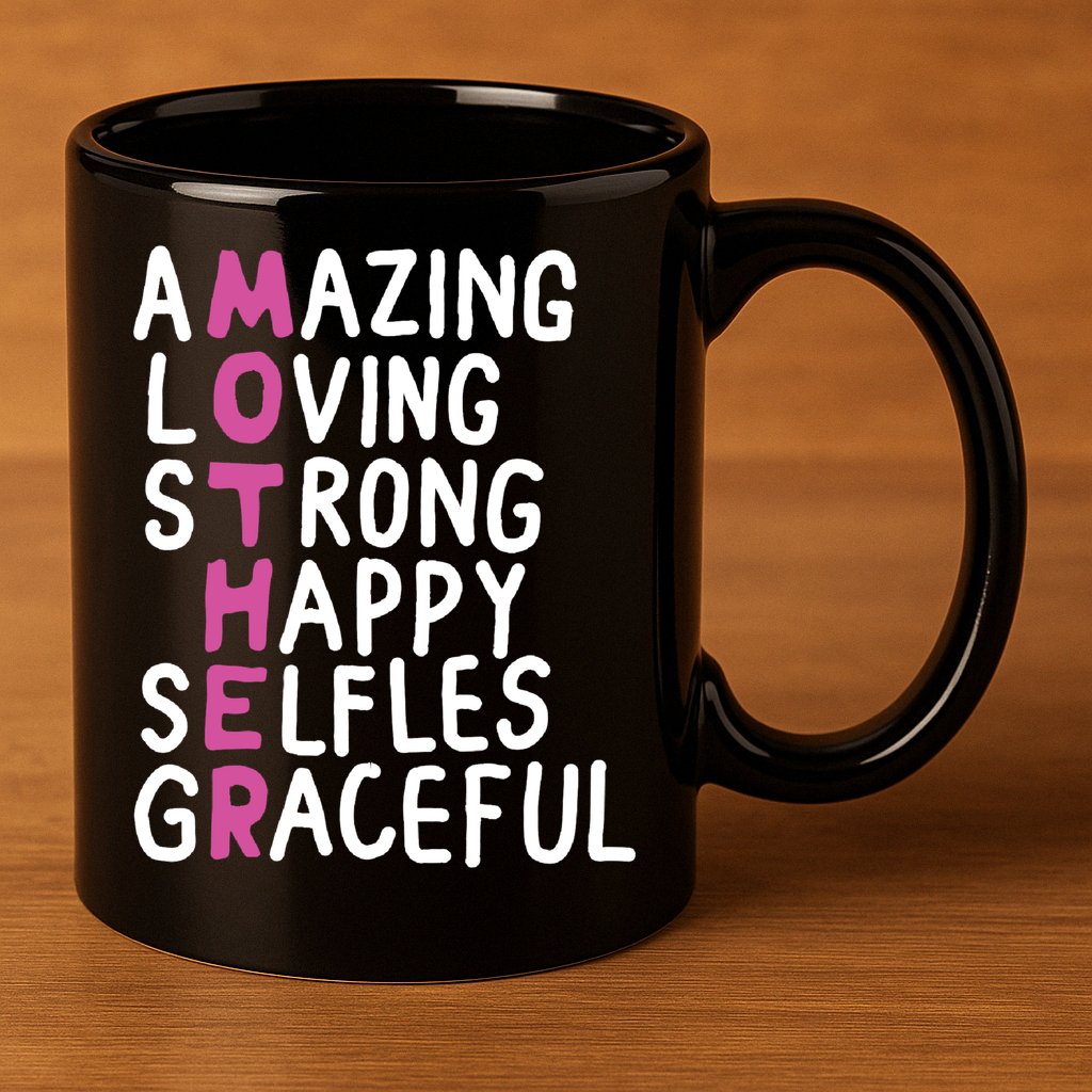 Mother Amazing Loving Strong 11oz C Handle Ceramic Mug