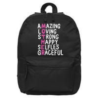 Mother Amazing Loving Strong 16 in Basic Backpack