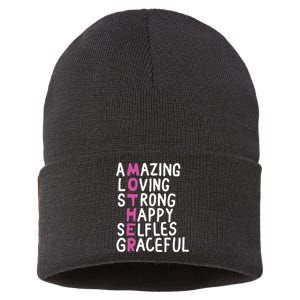 Mother Amazing Loving Strong Sustainable Knit Beanie