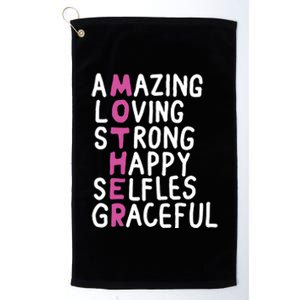 Mother Amazing Loving Strong Platinum Collection Golf Towel