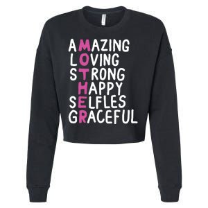 Mother Amazing Loving Strong Cropped Pullover Crew