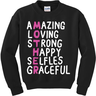 Mother Amazing Loving Strong Kids Sweatshirt