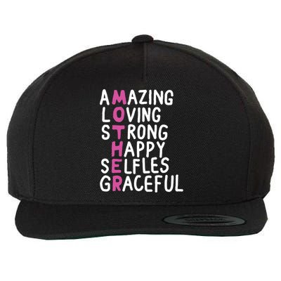 Mother Amazing Loving Strong Wool Snapback Cap