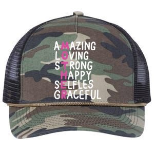 Mother Amazing Loving Strong Retro Rope Trucker Hat Cap