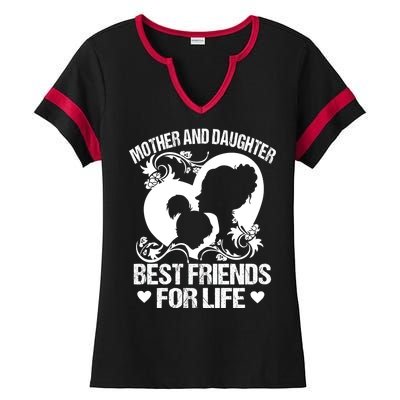 Mother And Daughter Best Friends For Life Ladies Halftime Notch Neck Tee