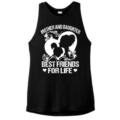 Mother And Daughter Best Friends For Life Ladies PosiCharge Tri-Blend Wicking Tank