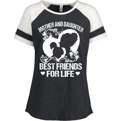 Mother And Daughter Best Friends For Life Enza Ladies Jersey Colorblock Tee