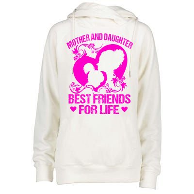 Mother And Daughter Best Friends For Life Womens Funnel Neck Pullover Hood