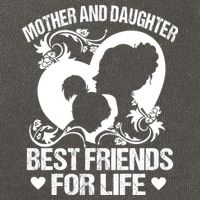 Mother And Daughter Best Friends For Life Cotton Canvas Backpack