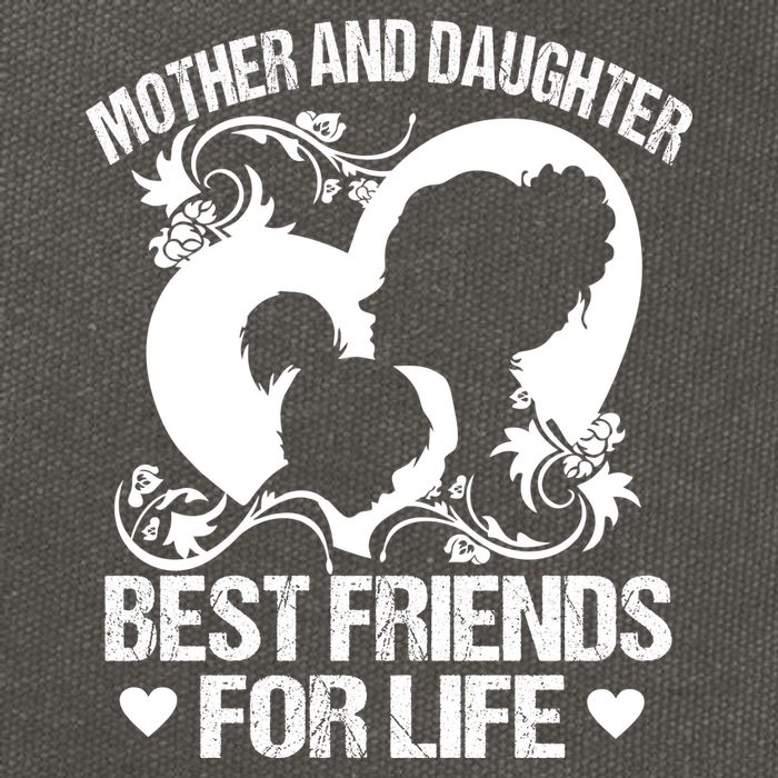 Mother And Daughter Best Friends For Life Cotton Canvas Backpack