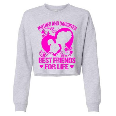 Mother And Daughter Best Friends For Life Cropped Pullover Crew