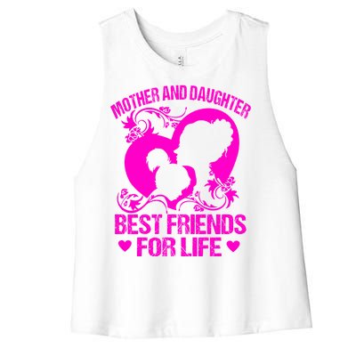 Mother And Daughter Best Friends For Life Women's Racerback Cropped Tank