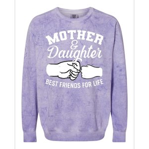 Mother and Daughter Best Friends For Life Fist Bump Colorblast Crewneck Sweatshirt