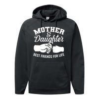 Mother and Daughter Best Friends For Life Fist Bump Performance Fleece Hoodie