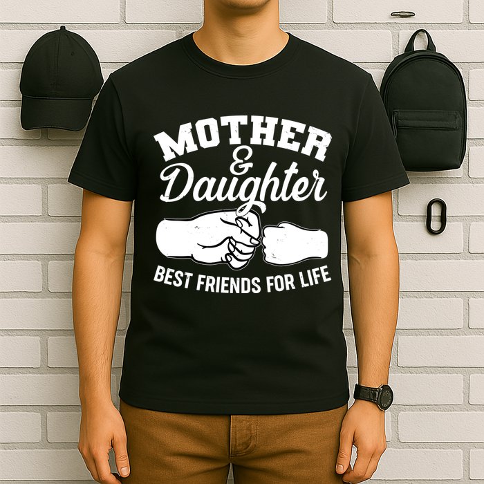 Mother and Daughter Best Friends For Life Fist Bump T-Shirt
