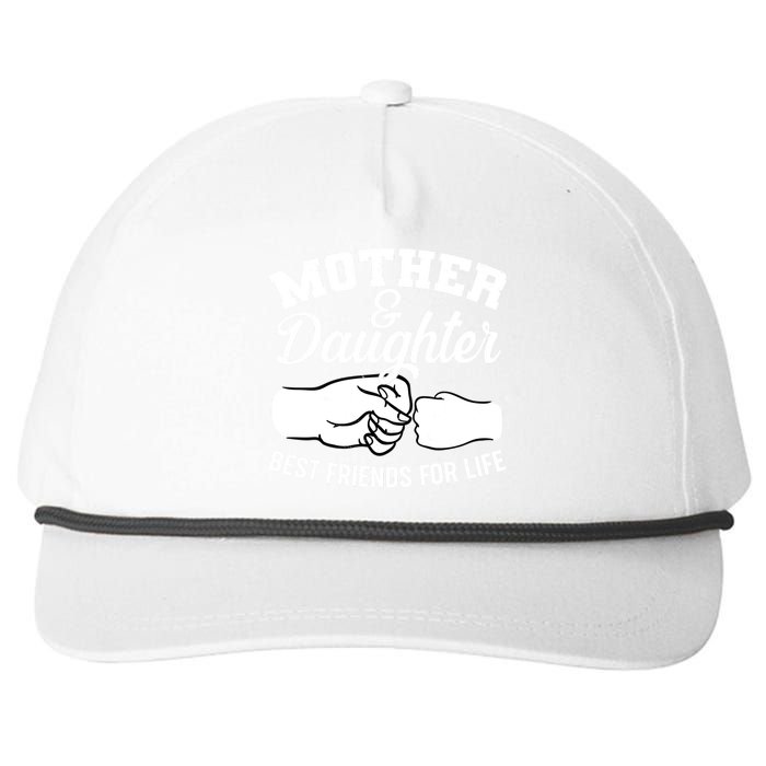 Mother and Daughter Best Friends For Life Fist Bump Snapback Five-Panel Rope Hat