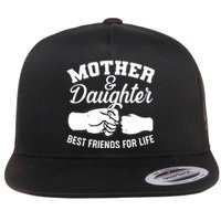 Mother and Daughter Best Friends For Life Fist Bump Flat Bill Trucker Hat