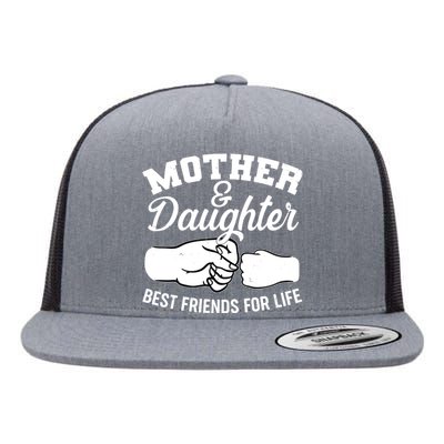 Mother and Daughter Best Friends For Life Fist Bump Flat Bill Trucker Hat