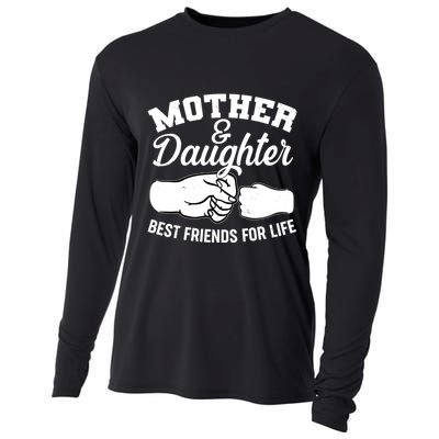 Mother and Daughter Best Friends For Life Fist Bump Cooling Performance Long Sleeve Crew