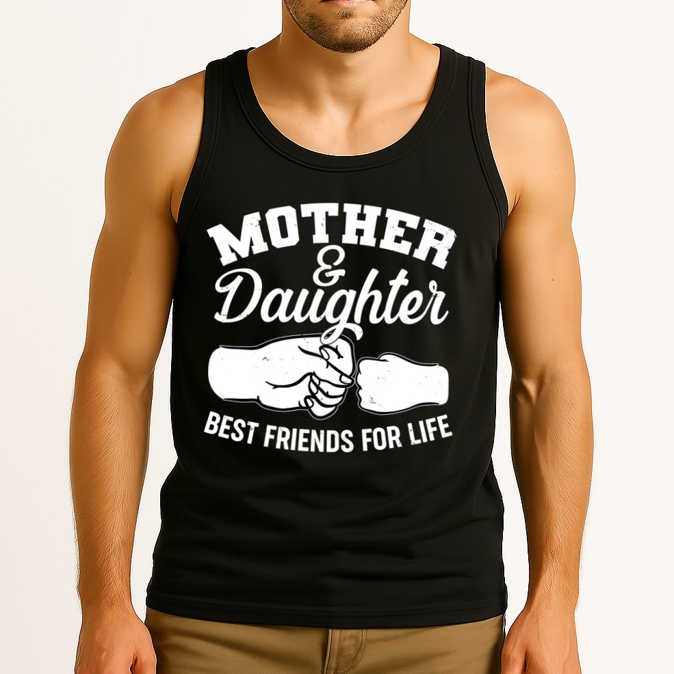 Mother and Daughter Best Friends For Life Fist Bump Tank Top