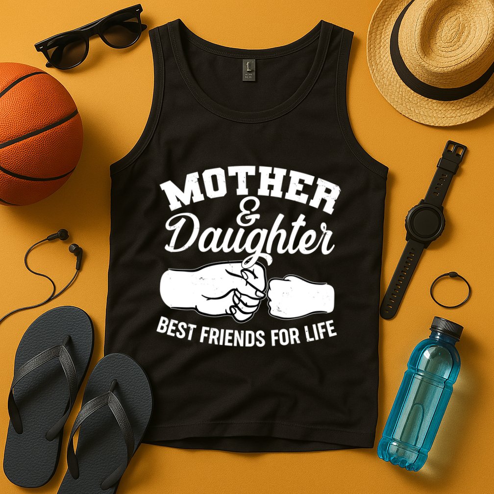 Mother and Daughter Best Friends For Life Fist Bump Tank Top