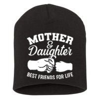 Mother and Daughter Best Friends For Life Fist Bump Short Acrylic Beanie