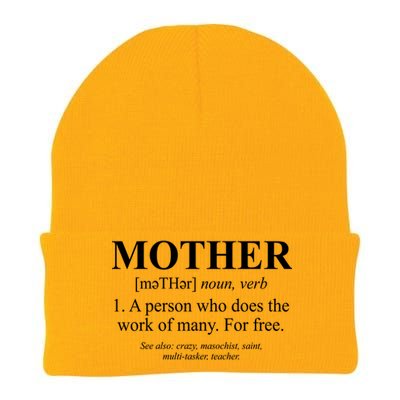 Mother Definition Mother's Day Knit Cap Winter Beanie