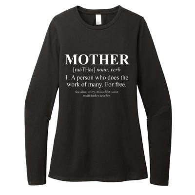 Mother Definition Mother's Day Womens CVC Long Sleeve Shirt