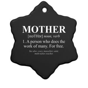 Mother Definition Mother's Day Ceramic Star Ornament