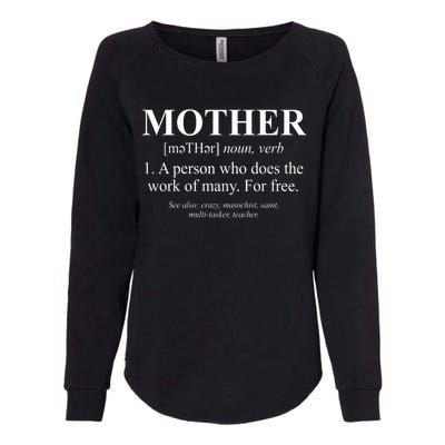 Mother Definition Mother's Day Womens California Wash Sweatshirt