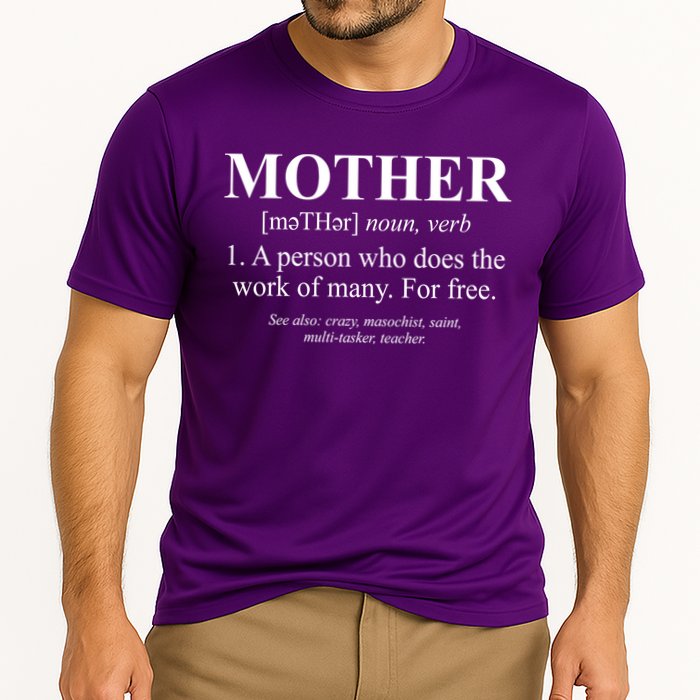 Mother Definition Mother's Day Cooling Performance Crew T-Shirt