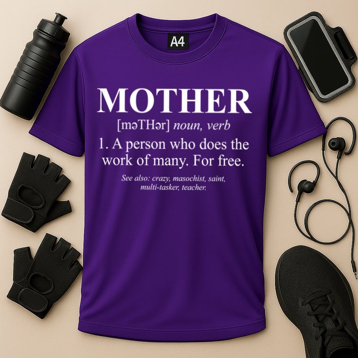 Mother Definition Mother's Day Cooling Performance Crew T-Shirt