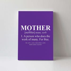 Mother Definition Mother's Day Canvas