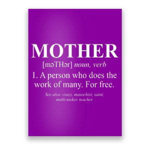 Mother Definition Mother's Day Poster