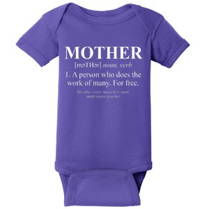 Mother Definition Mother's Day Baby Bodysuit