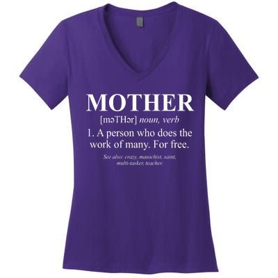 Mother Definition Mother's Day Women's V-Neck T-Shirt