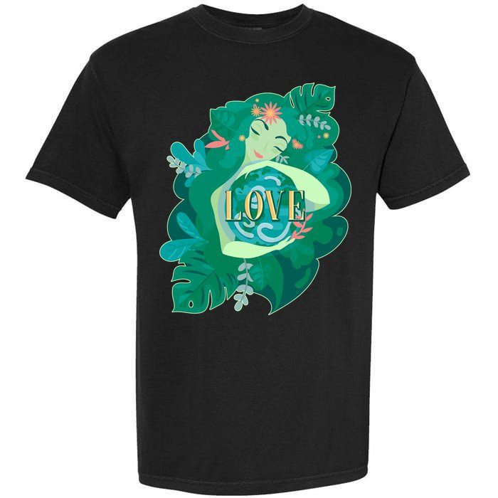 Mother Earth Hugging Earth Love Earth Day Garment-Dyed Heavyweight T-Shirt