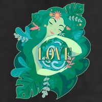 Mother Earth Hugging Earth Love Earth Day Garment-Dyed Heavyweight T-Shirt