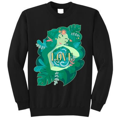 Mother Earth Hugging Earth Love Earth Day Sweatshirt